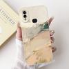 For Samsung Galaxy A10 A10S M01S Phone Case Fashion Flower Back Cover Liquid Silicone Protector on Samsung A 10 Shockproof Funda