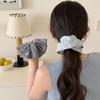 Korean Striped Bow Knot Plaid Hair Scrunchie Accessory