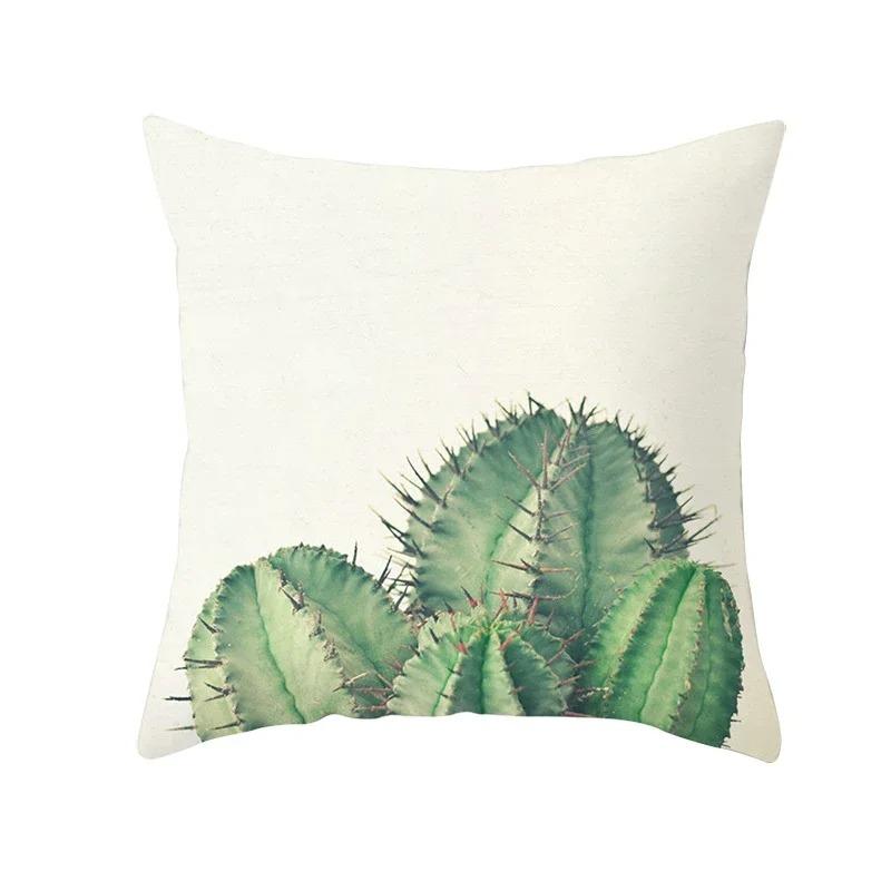 Exotic Plants And Floral Pattern Double-Sided Printed Pillow Cover Short Plush Suitable Living Room Bedrooms Throw Cushion Cover