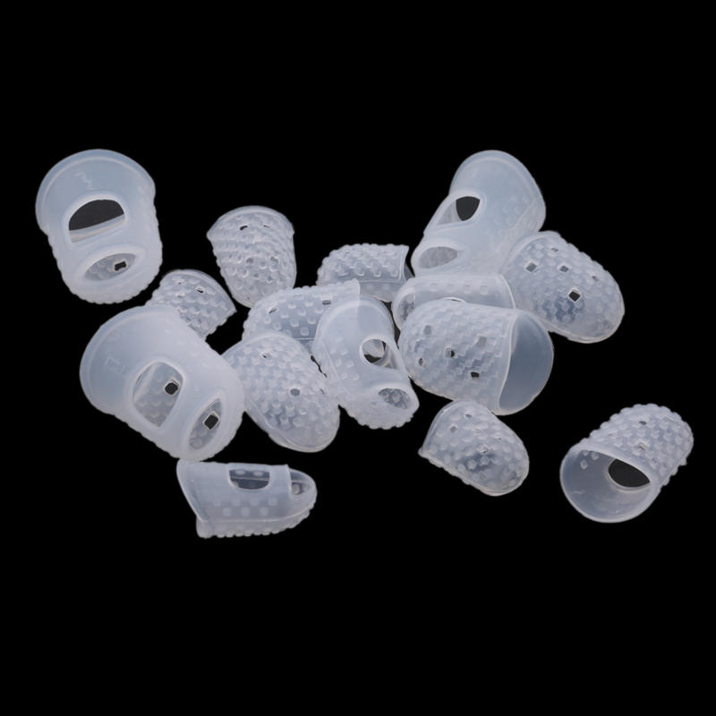15Pcs Guitar Zither Thumb Pick Finger Sleeve Protect Finger For Splicing Thread Pressing Practical Elastic Ukulele Finger Sleeve