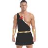 Mens Heart One Shoulder Romper Detachable Sleeves One Piece Bodysuit Costume