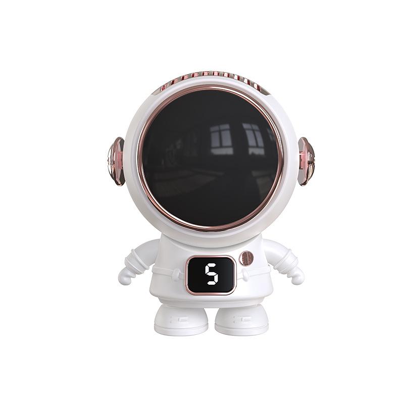 Astronaut neck hanging fan popular handheld mini portable USB small fan without leaves astronaut small fan