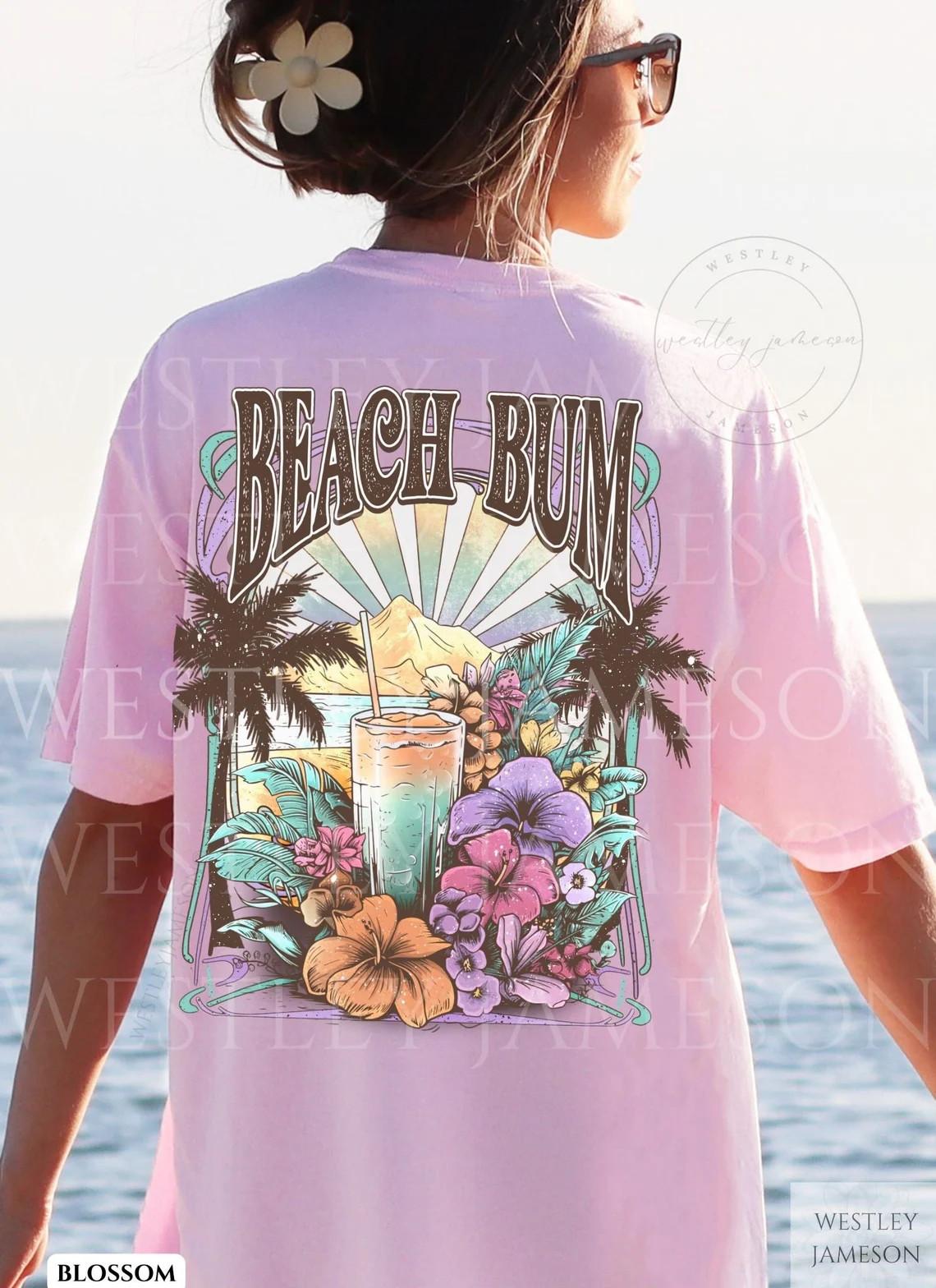 Beach Tee Vacation Shirt Aloha Shirt Summer Tee Comfy Summer TShirt M