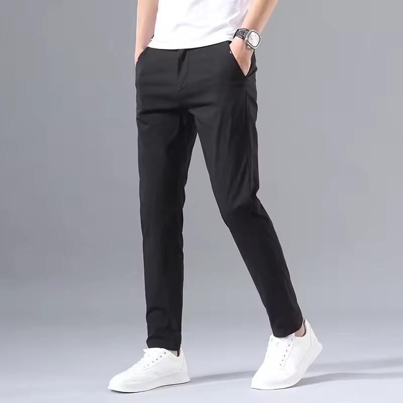 Spring Autumn Thin Slim Men Casual Pants Classic Business Cotton Stretch Golf Trousers Male Clothing Pants