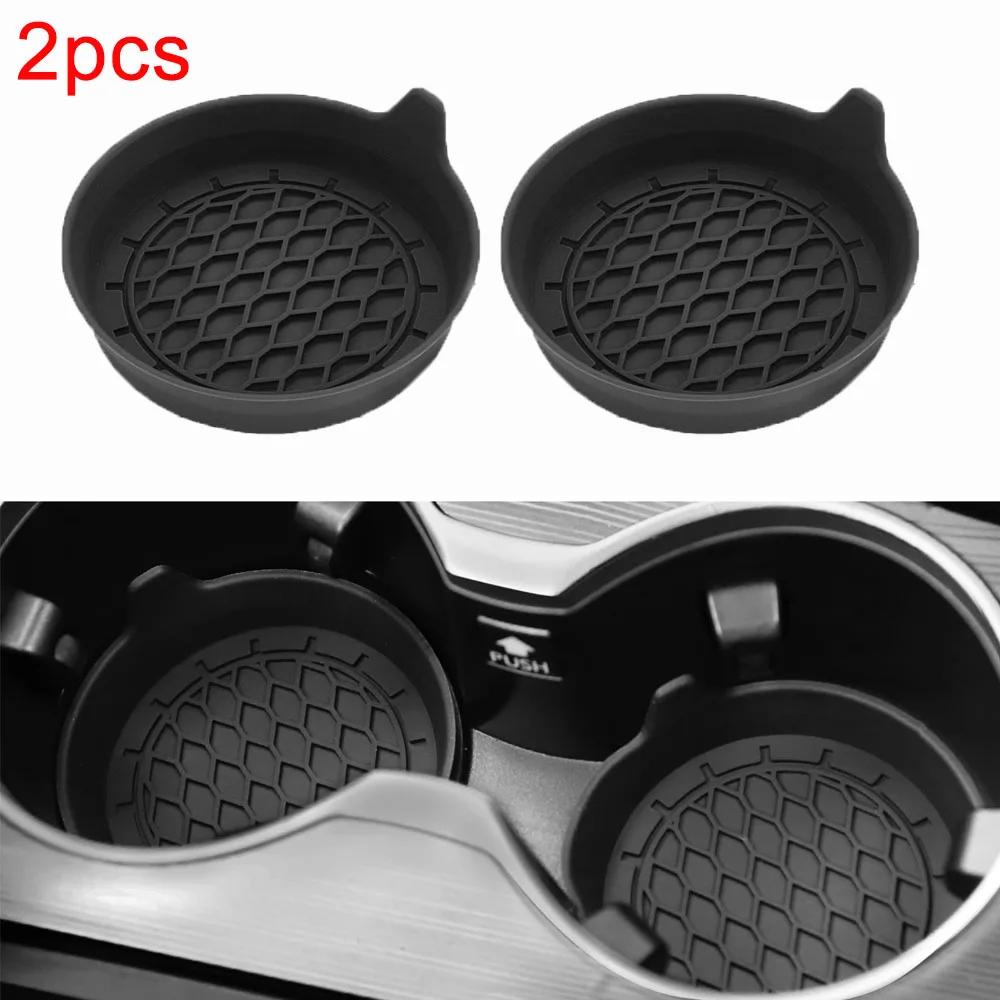 1/2pcs Silicone Non-slip Water Cup Pad Car Coaster Anti-skid Rubber Heat Resistance Cup Mat Auto Interior Accessories