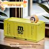 Miniature Tinplate Shipping Container Display Box for Figurines - Trendy Collectible Ornament & Storage Gift