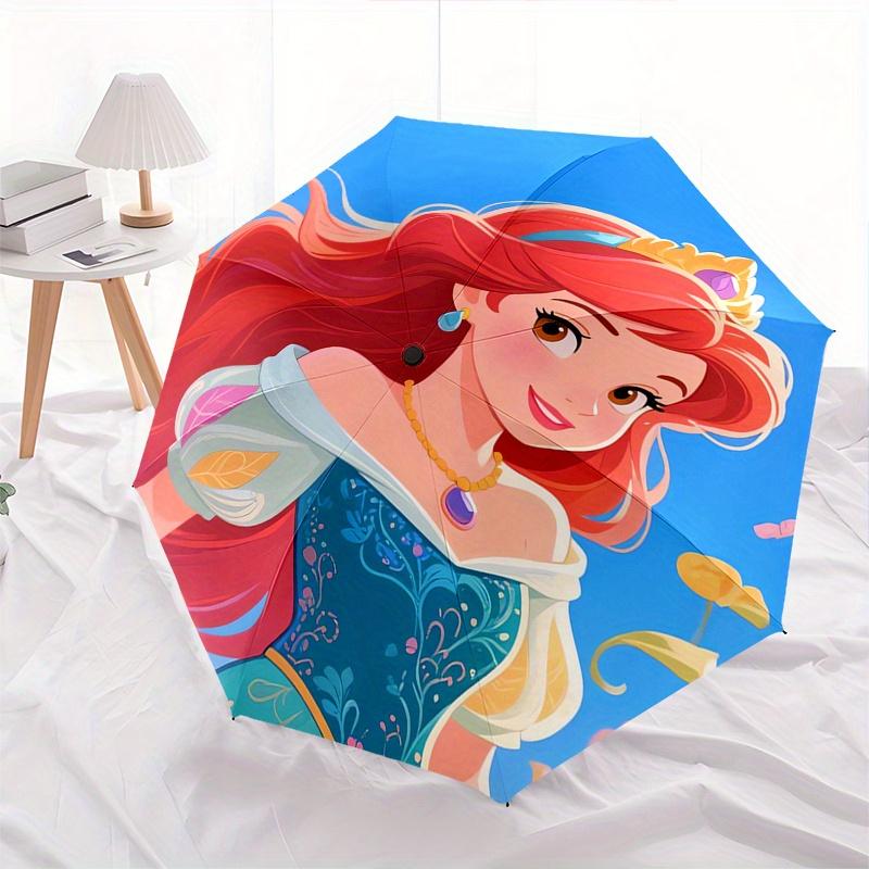 Princess, Fantasy Automatic Opening and Closing Umbrella, Compact Travel Umbrella, Lightweight and Portable, Suitable for Beach Commuting Bu