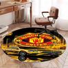 Tappeto Rotondo con Motivo Manchester United F.C, Tappetino da Interno/Esterno, per Picnic, Sala Giochi, Camera da Letto, Ufficio, Soggiorno, Tappeto Decorativo per la Casa, Regalo di Compleanno