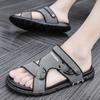 Herren Echtleder Sandalen Sommer Klassische Schuhe Hausschuhe Weiche Sandalen Herren Römisch Bequem Laufschuhe