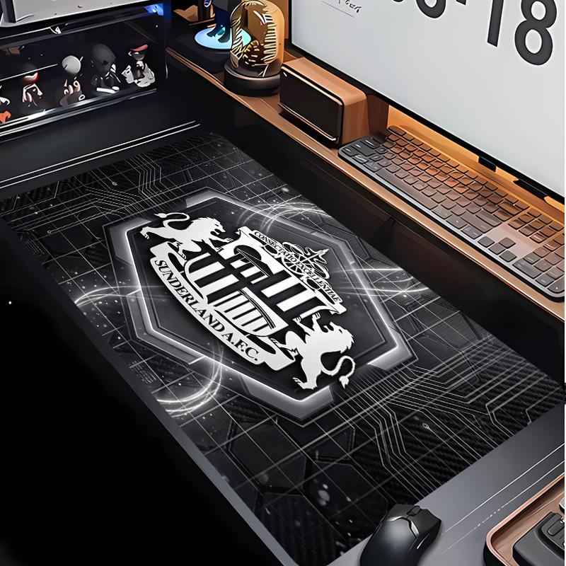 Sunderland Football Print Mouse Pad Non?Slip Rubber Desk Mat Waterproof Gaming Mousepad For Laptop Office Desktop