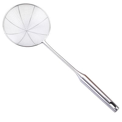 Stainless Steel Kitchen Strainer, Skimmer Ladle for Cooking & Frying, Wire Mesh Spoons with Long Handle