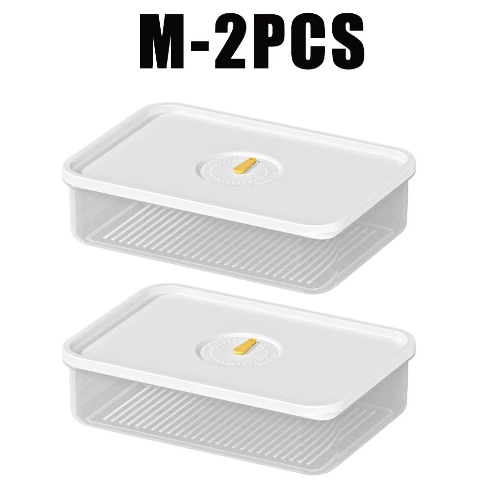 Refrigerator Transparent Storage Box Food Freshness Organizer Cheese Keeper Box Turkey Sausage Storage Box For Kitchen Fridge