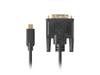 Lanberg CA-CMDV-10CU-0018-BK Video Cable Adapter 1.8 M USB Type-C DVI-D Black