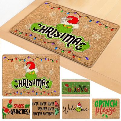 Christmas Carpet Cartoon Christmas Decorative Floor Mat Entrance Doormat Foot Mat