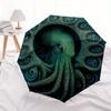 Enchanted Octopus Art Print: Mystical Sea Creature DecorUmbrella with Cute Design, Portable 3-Fold Compact Umbrella for Men & Women, Valentine's Day M