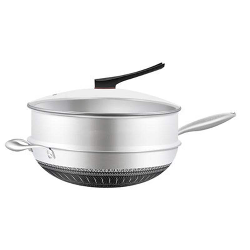 ZISIZ 316 Stainless Steel Honeycomb Wok