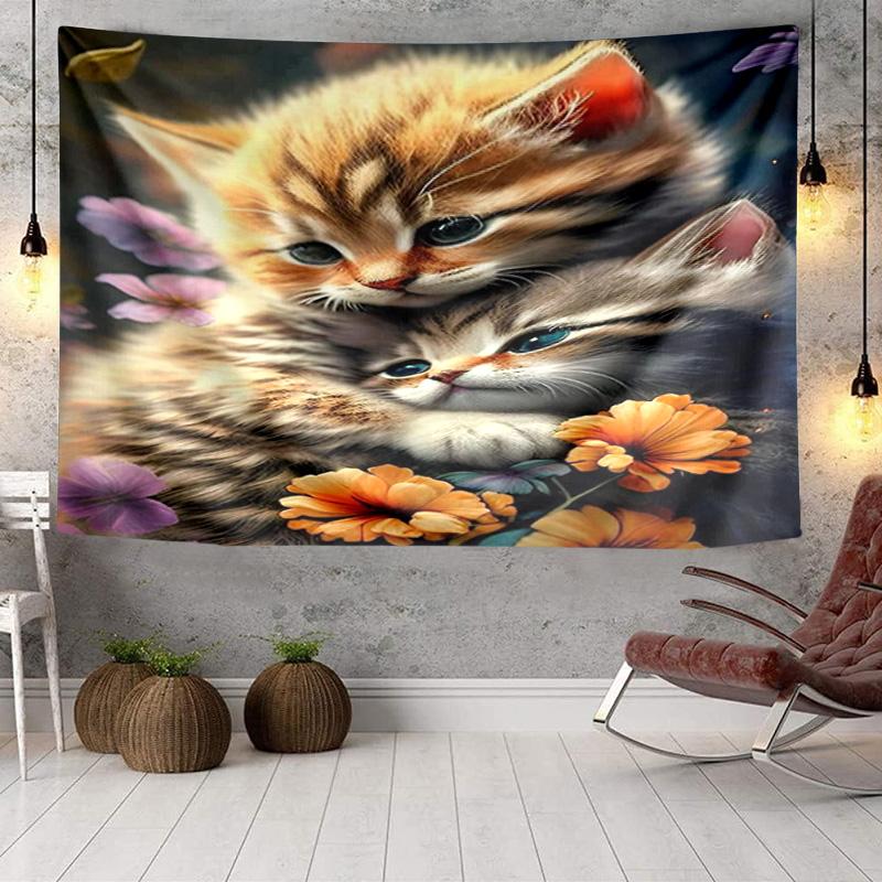 Glamorous Cat In Shades Tapestry Room Decoration Wall Hanging for Living Room Bedroom, dormitory, Birthday and Christmas gifts