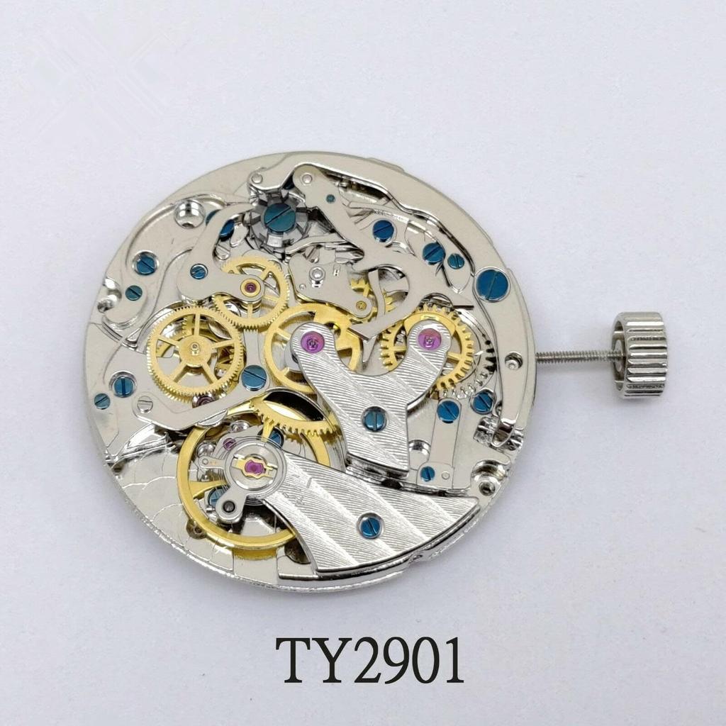 Cronógrafo Mecánico de Dos Registros y Movimiento de Reloj para Seagull ST1901 TY2901