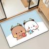 Cartoon Bubu Dudu Cute Door Mat Bath Microfiber Decorative Versatile Flannel Floor Mat Quick Dry Absorbent Non-slip Sole