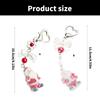 Flocking Santa Clauses Christmas Keychain Star Bowknot Pendant Portable Stocking Stuffers for Kids and Adults Daily Use