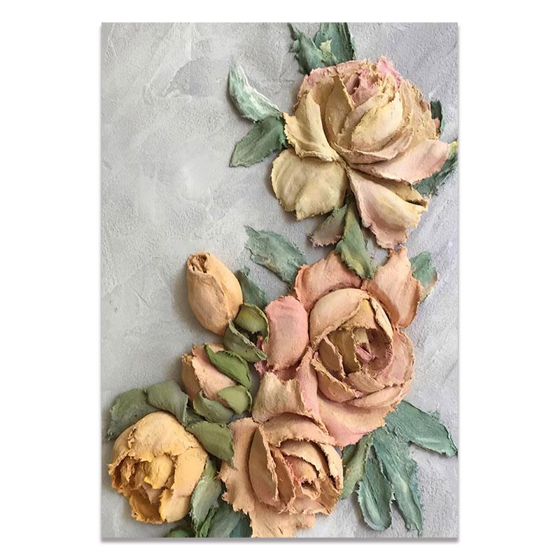 Retro Scandinavian Abstract Canvas Painting Wall Art Flower Posters and Prints Wall Pictures for Living Room Home Decoration