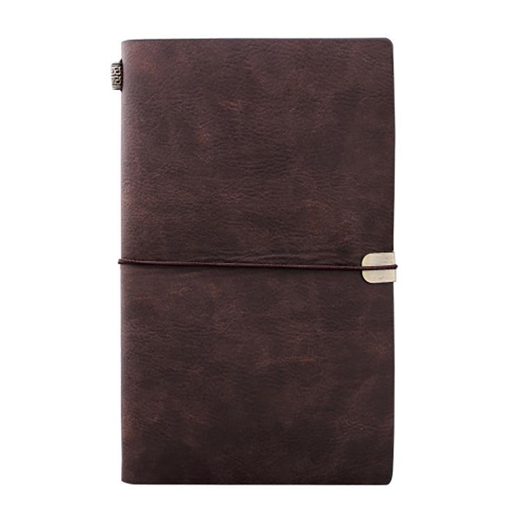 

Ретро Креативний Блокнот А6 з Штучної Шкіри на Зав язках, Портативний, з Індивідуальним ЛОГОТИПОМ 200mm x 120mm кавовий