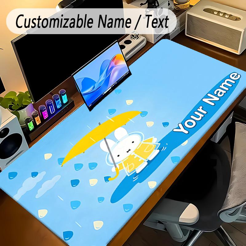 Large Mouse PadMiffy Custom Name Text Personalized Desk Mat Non Slip Gaming Pad