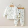 Children's Spring/Summer Cotton Pajamas: Tagless Long Sleeve Set for Boys and Girls