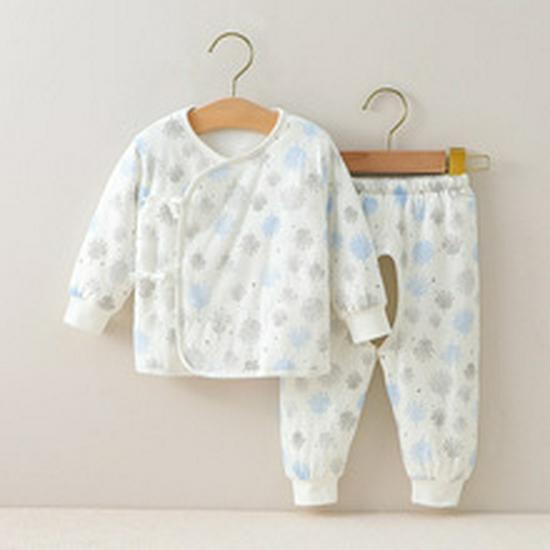 Children's Spring/Summer Cotton Pajamas: Tagless Long Sleeve Set for Boys and Girls