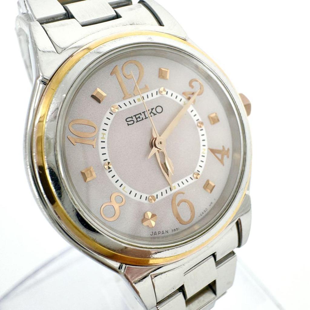 [USED] Working Seiko LK Lucia Gold Stone Solar Watch