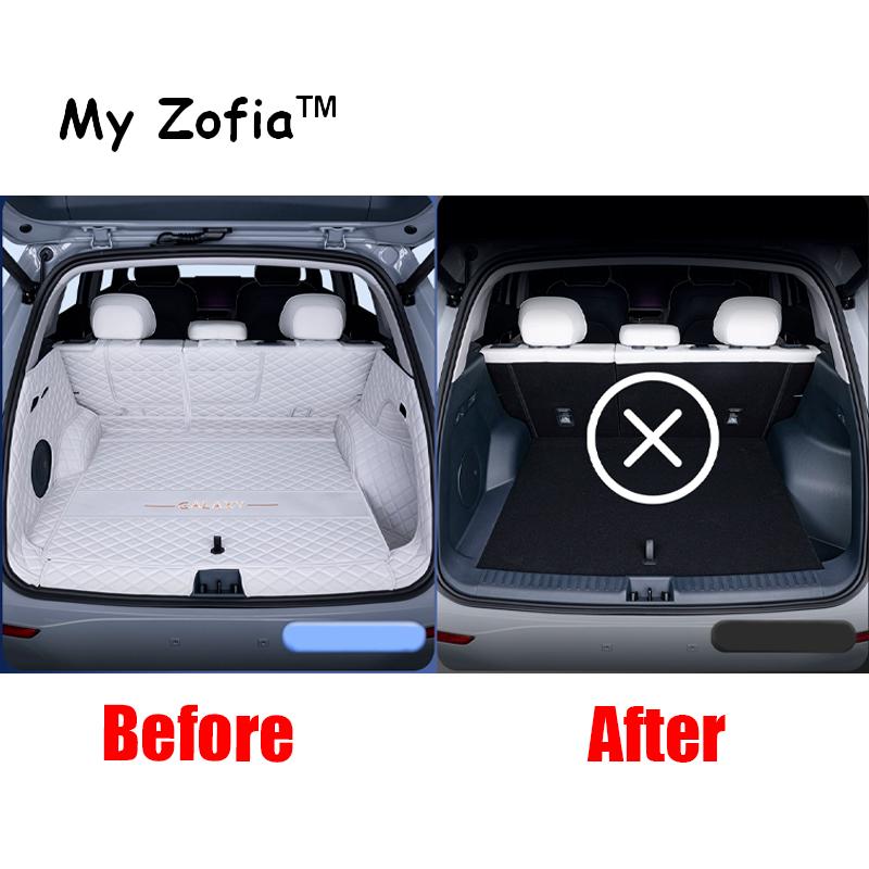 Leather Trunk Mat For Geely EX5 Galaxy E5 2024 2025 2026 Car Boot Liner Tray Waterproof Mud Protector Pad Cargo Mat Accessories