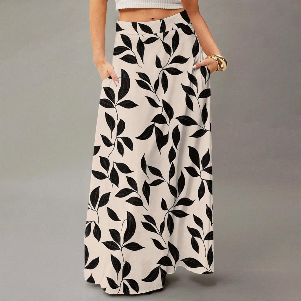 Women's Flowy Maxi Dress Regular Casual Floral Print Summer Bohemian Skirt
