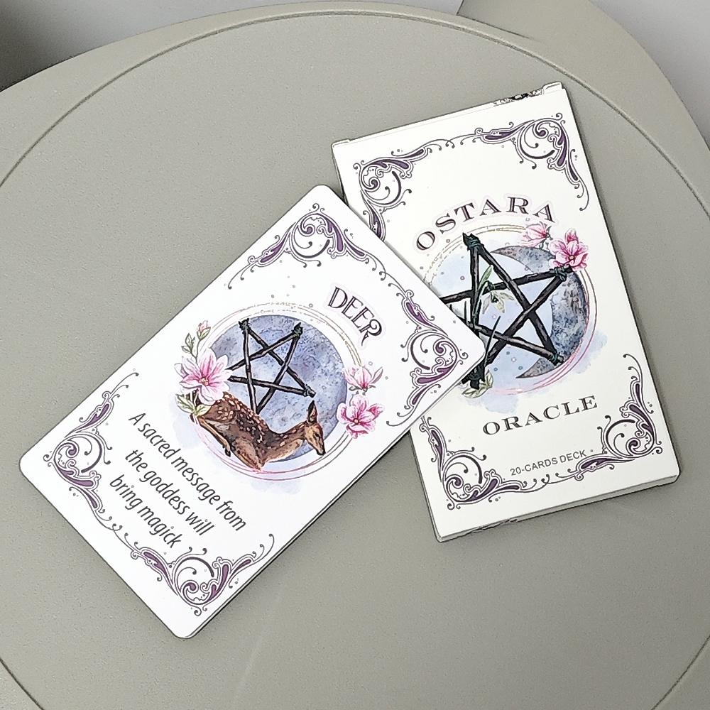 Ostara Oracle Deck 20 Pcs Oracle Cards, Inspirational Altar Deck To Recieve Divine Messages 12*7cm