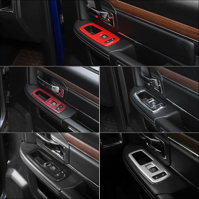 Interior Mouldings For Dodge Charger 2011+ Car Window Lift Switch Deceration Cover Sticker For Dodge Ram 1500