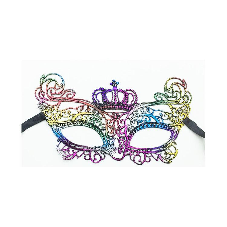 Sexy Cosplay New Halloween Colorful Bronzing Lace Eye Mask Sexy Masquerade Party Unshaped Mask Festival Supplies