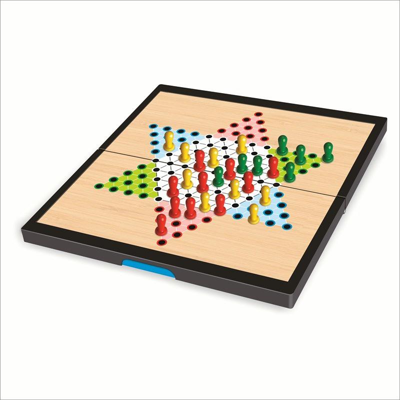 Magnetisch Vijf op een Rij & Vliegend Schaken Spel: Draagbaar Educatief Bordspel voor Kinderen