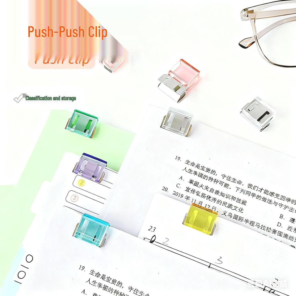 Przezroczyste wielofunkcyjne spinacze studenckie do plików testowych i książek