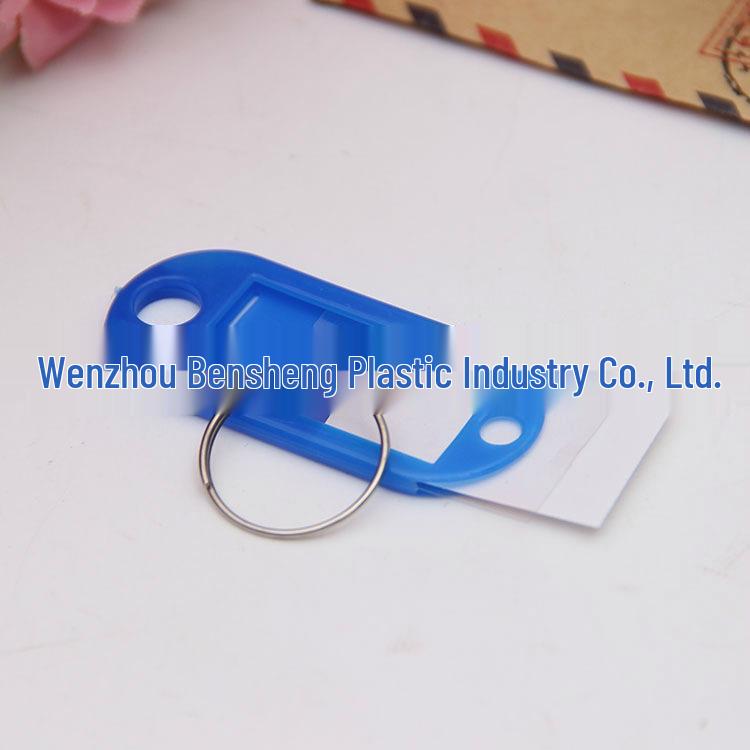 Colored Plastic Key Tag - Luggage, Hotel Room Number, Keychain Keyring Identifier
