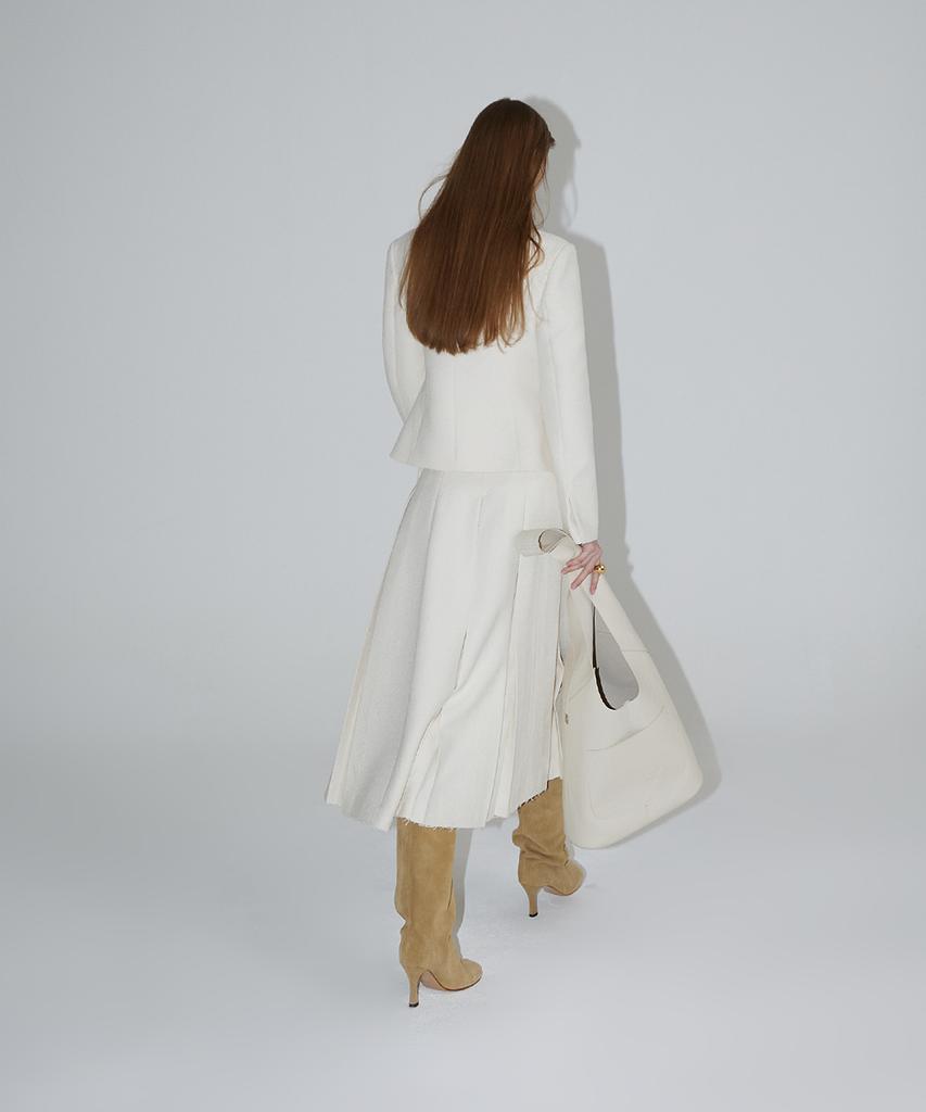 RENEJ Youth Tweed Pleated Skirt