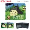 Studio Ghibli Mój sąsiad Totoro Portmonetka Anime Pełnokolorowy Nadruk Krótki Portfel na Karty Uroczy Kreskówkowy Skórzany Puzderko Różowy
