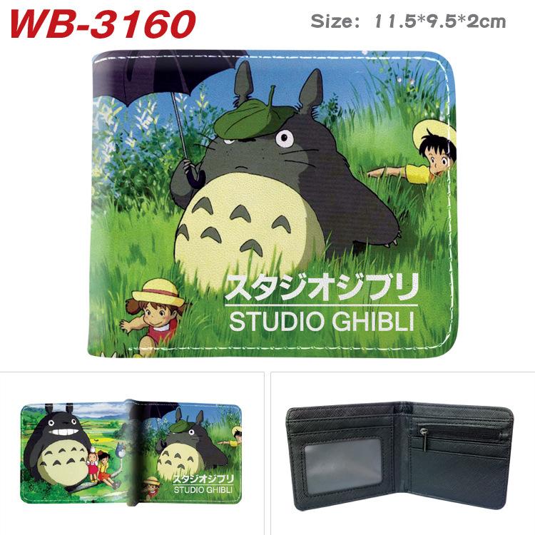 Studio Ghibli Mój sąsiad Totoro Portmonetka Anime Pełnokolorowy Nadruk Krótki Portfel na Karty Uroczy Kreskówkowy Skórzany Puzderko Różowy