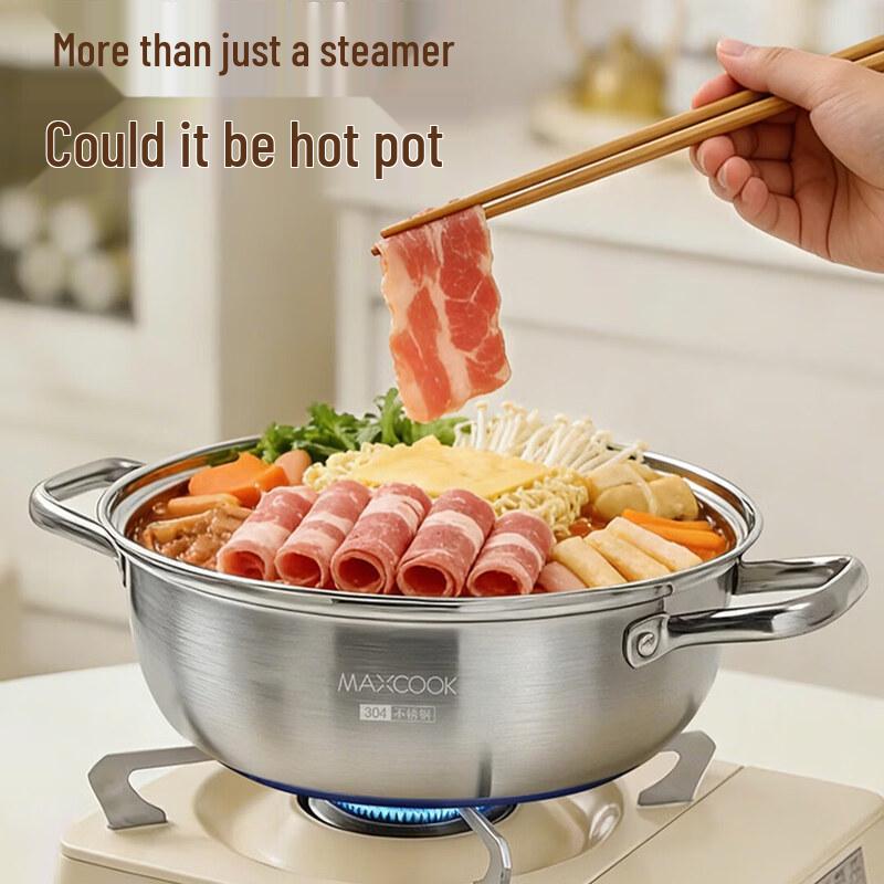MAXCOOK 304 Stainless Steel Steamer Pot