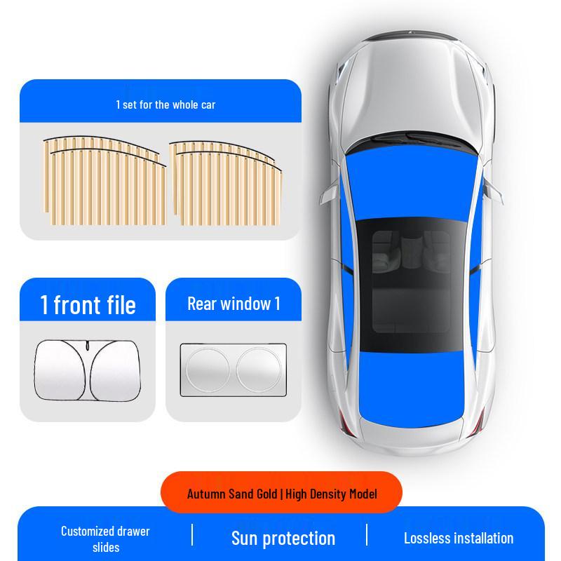 Car Window Sun Shade Blackout Curtain - Sun Shield for Driver's Seat and Windshield, Protecting Vehicle Interior