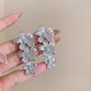 Vintage Large Flowers Dangle Earrings for Women Splicing Metal 3D Flowers Ear Pendant Statement Earrings Jewelry Accessories