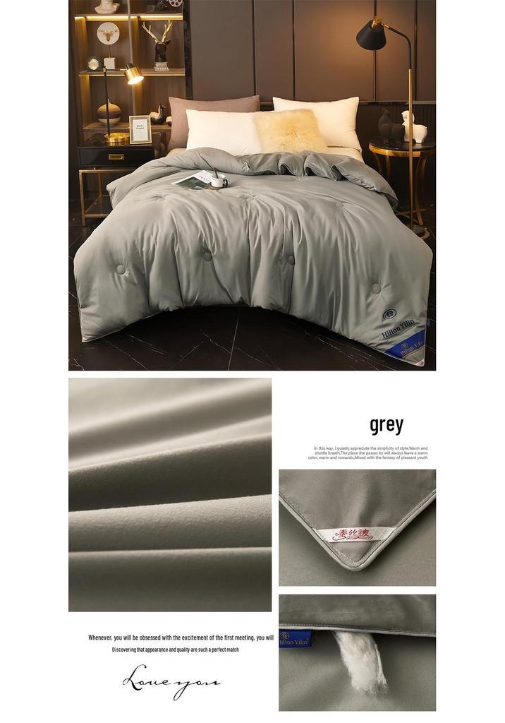 DoubleTree by Hilton All-Season Feather Down Quilt - Hotel Style for Spring, Autumn, and Winter.