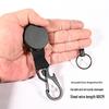Multi-Functional Retractable Keychain Carabiner with Stainless Steel Wire Rope - Easy-Pull, Anti-Lost, Anti-Theft Fishing Buckle.