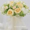 Korean Style Bridal Bouquet for Weddings - Artificial Flower Ball for Bridesmaids & Photo Props
