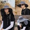 New Summer Sunshade Bucket Hat Women's Outdoor Mountaineering Fishing Sun Protection Hat Neck Protection Big Brim Men's Hat