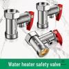 All-Copper Electric Water Heater Valve Set: Pressure Relief, Reducing, Check, and Exhaust Valves for Midea.