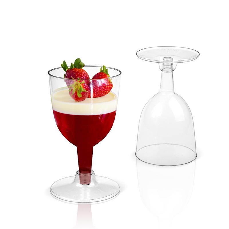 1/6 ks Odnímatelné sklenice na víno Přenosné odnímatelné plastové sklenice na víno Lehké odolné proti pádu Opakovaně použitelné pro venkovní kempování